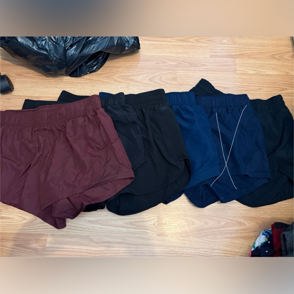 Women's Athletic Shorts - Black, Blue, Burgundy
